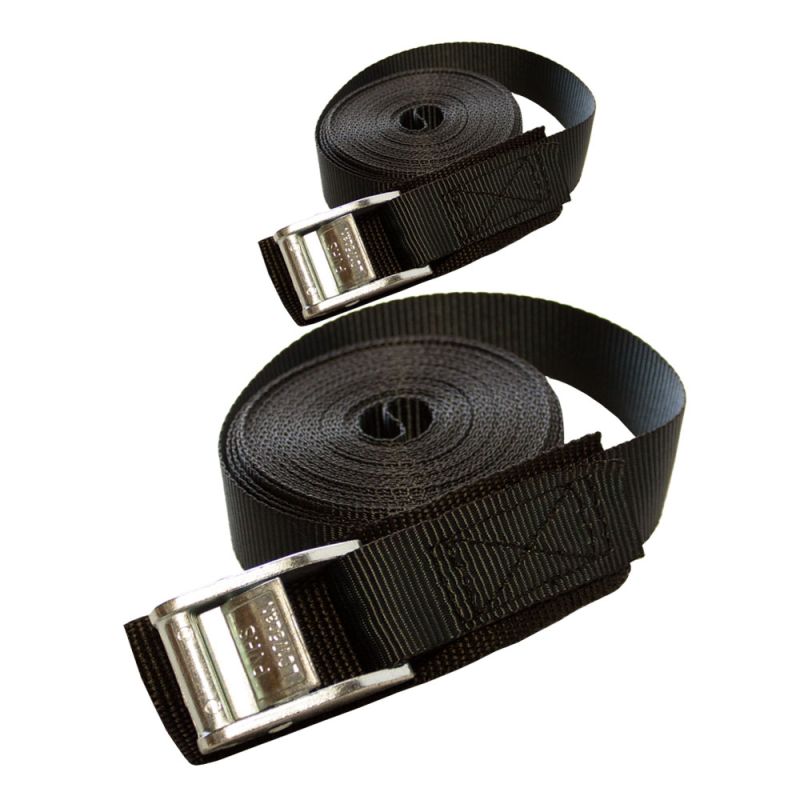 Cinghia Di Fissaggio Uxcell 7m X 25mm Con Fibbia A Camme – Portata 80 Kg, Nera - Foto 1